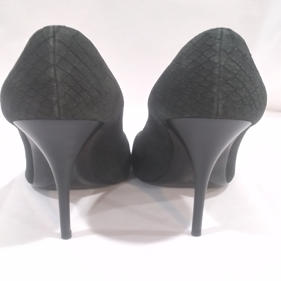 Giuseppe Zanotti Snake Embossed Suede Heels, Black EU 38 - Picture 2 of 15
